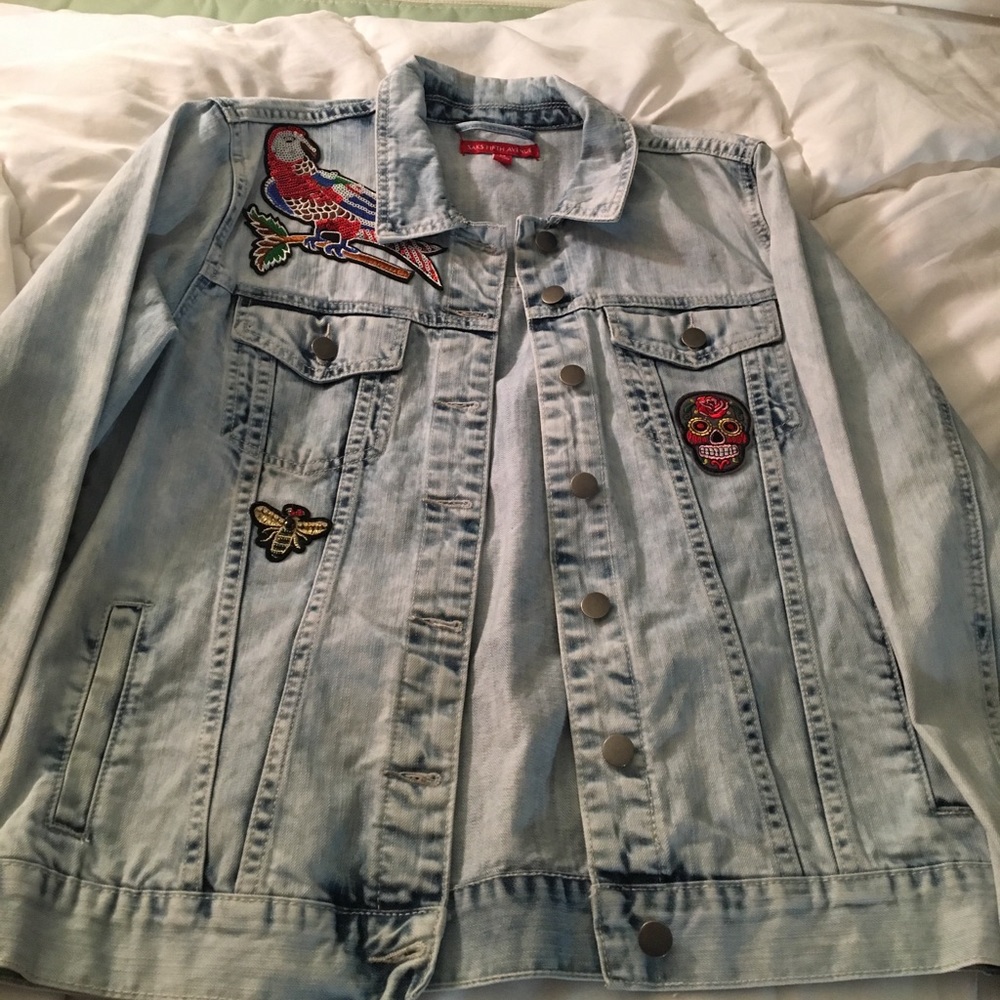 Oversized Embroidered Jean Jacket